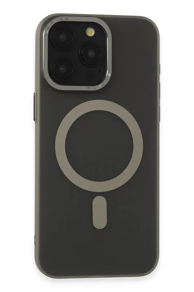 Newface Apple iPhone 15 Pro Max Kılıf Lodos Magneticsafe Mat Kapak - Titan Gri ürün görseli 1