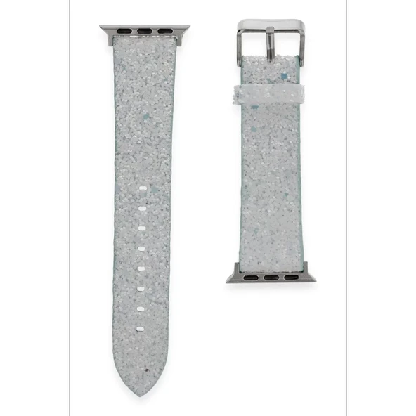 Newface Apple Watch 38mm Starry Taşlı Kordon - Mavi - Resim 3