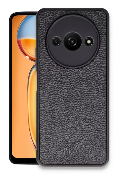 Newface Xiaomi Redmi A3 4G Kılıf Aras Deri Kapak - Siyah ürün görseli 1
