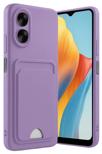 Newface Oppo A38 Kılıf Kelvin Kartvizitli Silikon - Lila ürün görseli 1