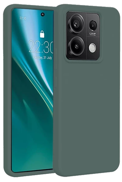 Newface Xiaomi Redmi Note 13 Pro 4G Kılıf First Silikon - Koyu Yeşil ürün görseli 1