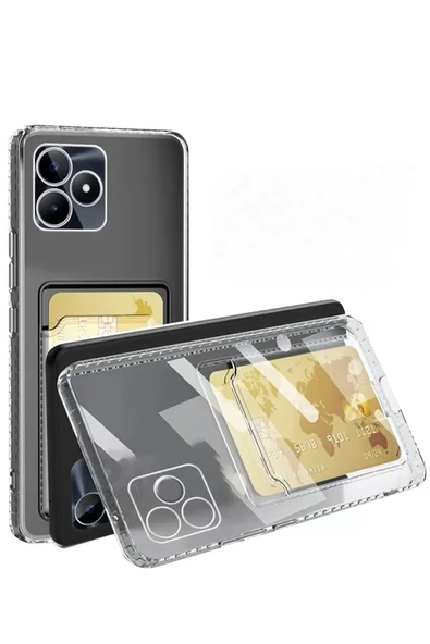 Newface Realme Note 50 4G Kılıf Kart Şeffaf Silikon - Şeffaf ürün görseli 1