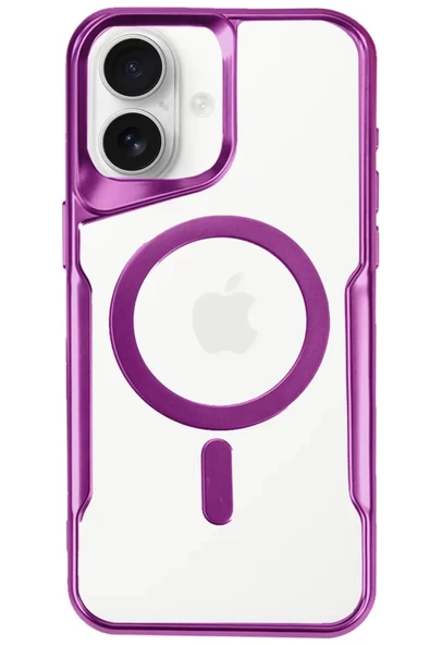 Newface Apple iPhone 16 Plus Kılıf Boyi Magsafe Silikon Kapak - Pembe ürün görseli 1