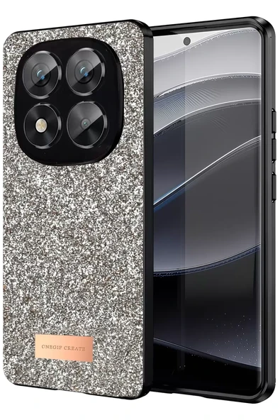 Onegif Xiaomi Redmi Note 14 Pro 5G Bright Simli Kapak - Gold ürün görseli 1