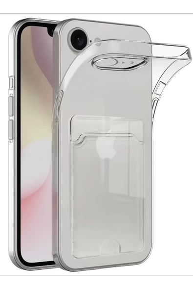 Newface Apple iPhone 16E Kılıf Kart Şeffaf Silikon - Şeffaf ürün görseli 1