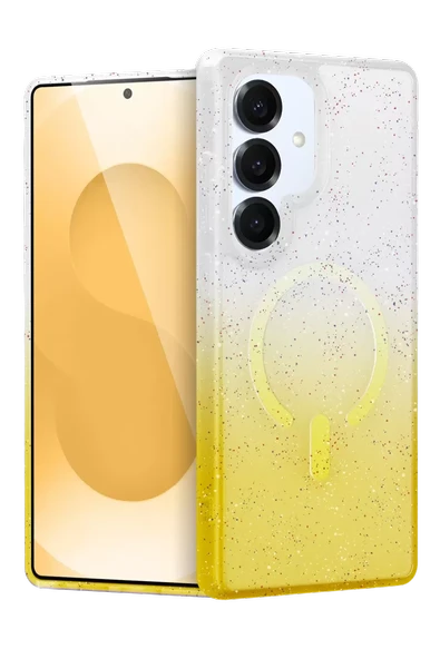 Newface Samsung Galaxy S25 Plus Pummel Shiny Magsafe Kapak - Gold ürün görseli 1
