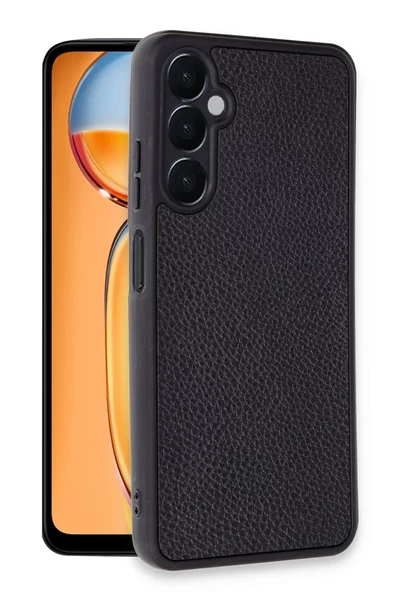 Newface Samsung Galaxy A56 Kılıf Aras Deri Kapak - Siyah ürün görseli 1