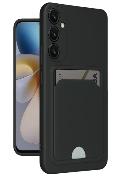 Newface Samsung Galaxy A26 Kılıf Kelvin Kartvizitli Silikon - Siyah ürün görseli 1