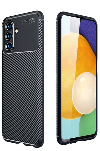 Newface Samsung Galaxy A36 Kılıf Auto Focus Karbon Kapak - Siyah ürün görseli 1
