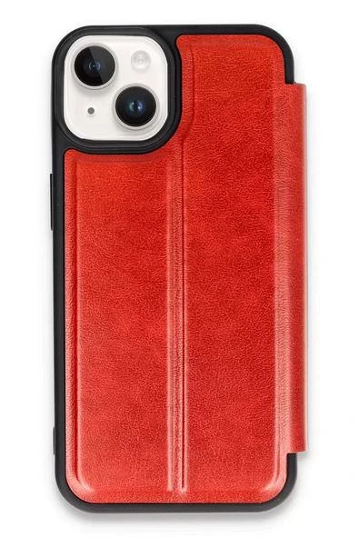 Newface Apple iPhone 14 Kılıf Flip Cover - Kırmızı ürün görseli 1