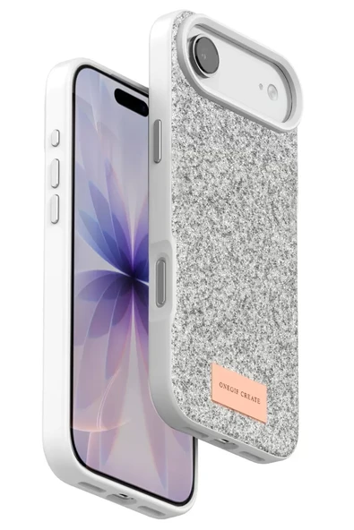 Onegif Apple iPhone 17 Air Bright Simli Kapak - Beyaz ürün görseli 1