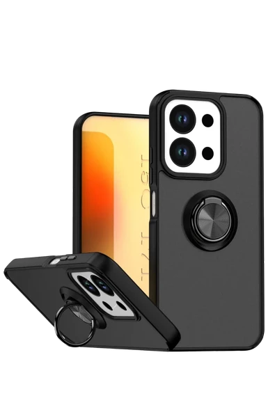 Newface Xiaomi Redmi 15C 4G Montreal Yüzüklü Silikon Kapak - Siyah ürün görseli 1