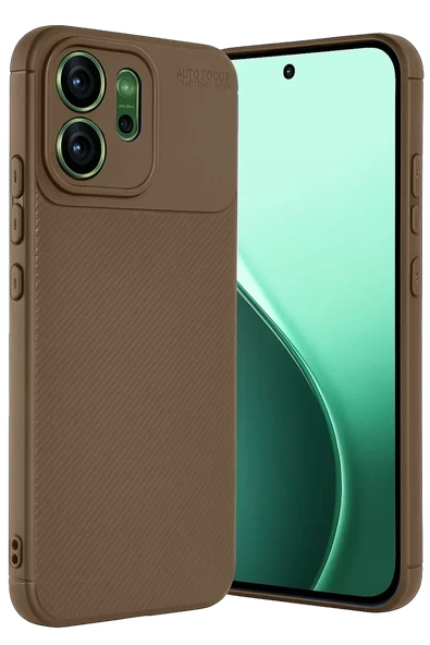 Newface Oppo Reno 14 Auto Focus Karbon Kapak - Kahverengi ürün görseli 1