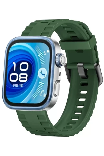 Newface Huawei Watch Fit 3 Klasik Kordon - Koyu Yeşil ürün görseli 1