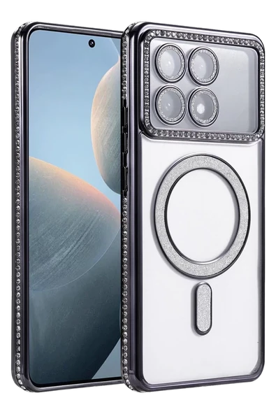 Newface Xiaomi Poco X6 Pro Joke Simli Magneticsafe Kılıf - Siyah ürün görseli 1