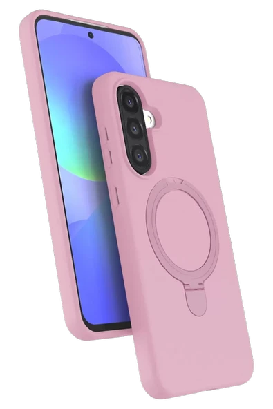 Newface Samsung Galaxy A37 5G Regal Magsafe Standlı Kapak - Açık Pembe ürün görseli 1