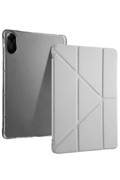 Newface Xiaomi Redmi Pad 2 Kalemlikli Mars Tablet Kılıfı - Gri ürün görseli 1