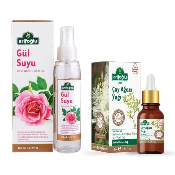 Arifoğlu Gül Suyu 125 ML + Çay Ağacı Yağı 10 ML ürün görseli 1