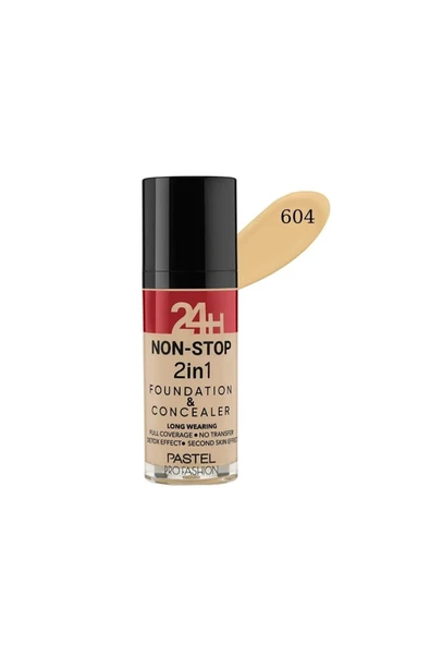 Pastel 24H Non-Stop 2in1 Fondöten & Kapatıcı 604 Vanilla ürün görseli 1