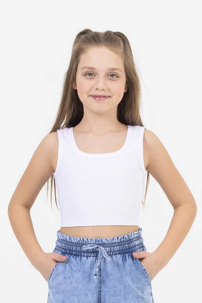 Kız Çocuk Crop Tişört DMB-0161 ürün görseli 1