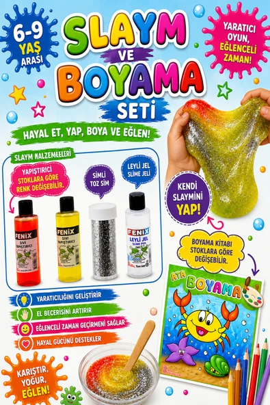 6-9 yaş Slaym ve Boyama Seti ürün görseli 1