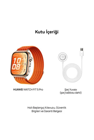 Huawei Watch Fit 5 Pro Akıllı Saat - Turuncu - Resim 5