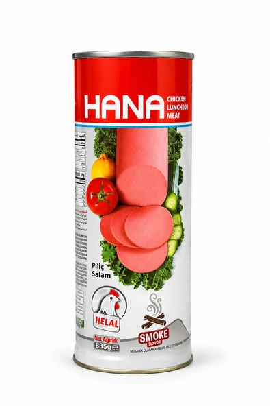 HANA Chicken Luncheon Meat Smoke Flavor 835 g ( Füme Tavuk Salam ) ürün görseli 1