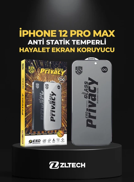 OG GLASS ESD Anti Statik Hayalet iPhone 12 Pro Max Uyumlu Ekran Koruyucu ürün görseli 1