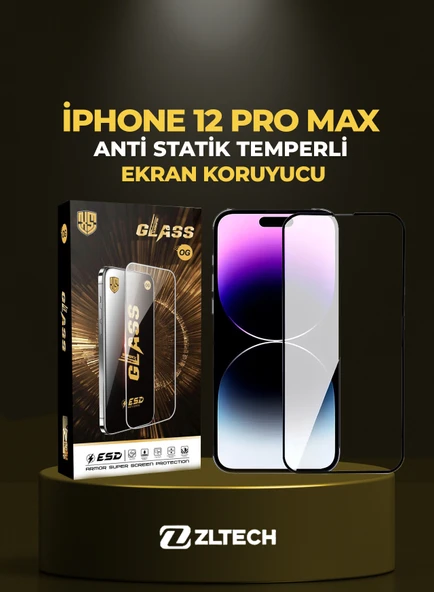 OG GLASS ESD Anti Statik İPhone 12 Pro Max Uyumlu Ekran Koruyucu ürün görseli 1