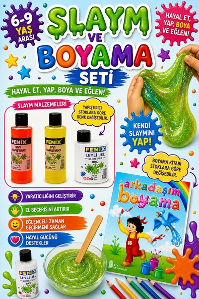 6-9 yaş Slaym ve İnce Boyama Seti ürün görseli 1