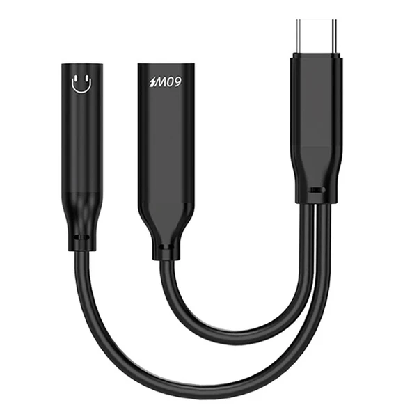 Nevamel Ally İphone 15 İçin Type-c Şarj + 3.5mm kulaklık 2İn1 Çevirici Adaptör-(5775) ürün görseli 1