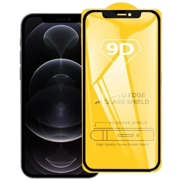 Nevamel ALLY İPhone 12/12 Pro 6.1 9D Full Glue Tempered Cam Ekran Koruyucu-(5775) ürün görseli 1