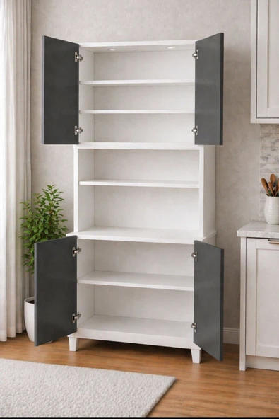 LALE 207 CM ÇOK AMAÇLI DOLAP ANTRASİT - Resim 4