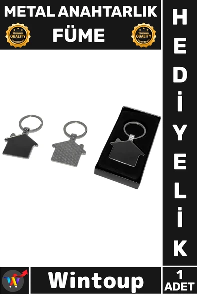 #Anahtarlık Lüks Dayanıklı Şık Tasarım Hediye Kaliteli Modern Çelik Aksesuar Metal Anahtarlık Füme ürün görseli 1