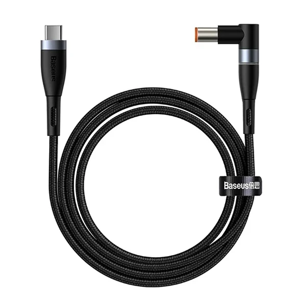 Nevamel Baseus Zinc Manyetik Type-C to DC Round (79x55mm) Lenovo Laptop Şarj Kablosu 100W 2m-(5775) ürün görseli 1