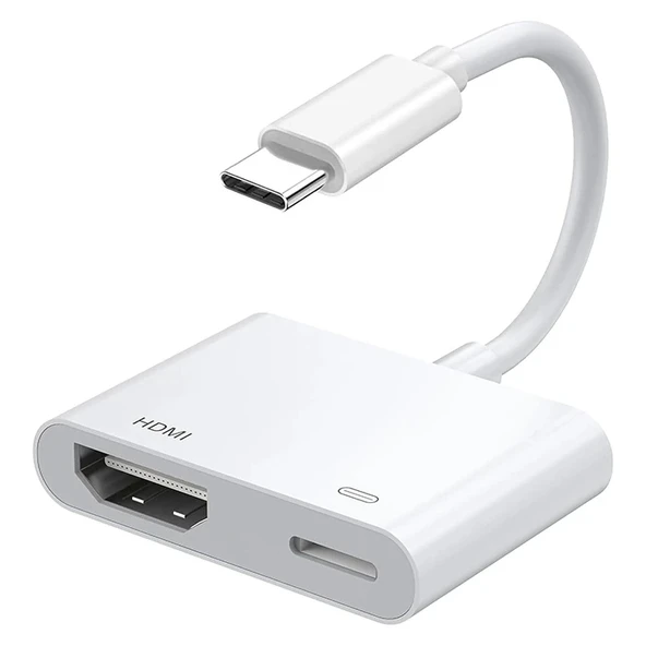 Nevamel ALLY  İPhone 15 Type-c to Type-c + HDMI Çevirici Kablo Dijital AV Adaptörü-(5775) ürün görseli 1
