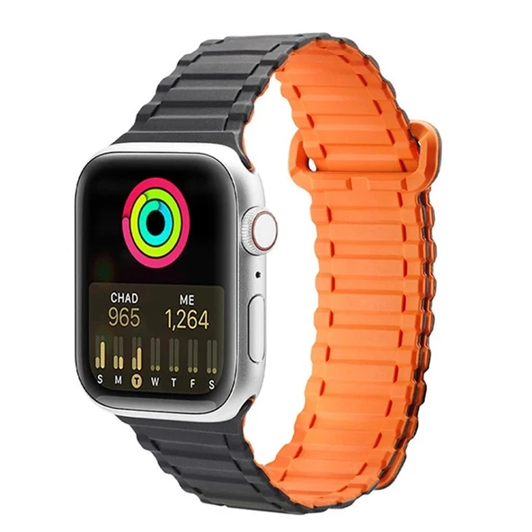 Nevamel Dux Ducis Apple Watch 38/40/41MM için Manyetik Armor Silikon Kordon Kayış-(5775) ürün görseli 1