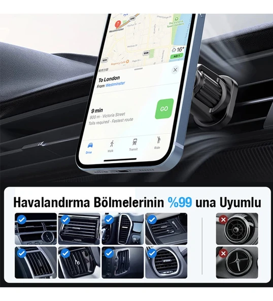 Nevamel ALLY ML-223 MagSafe Araç İçi Telefon Tutucu-(5775) ürün görseli 1