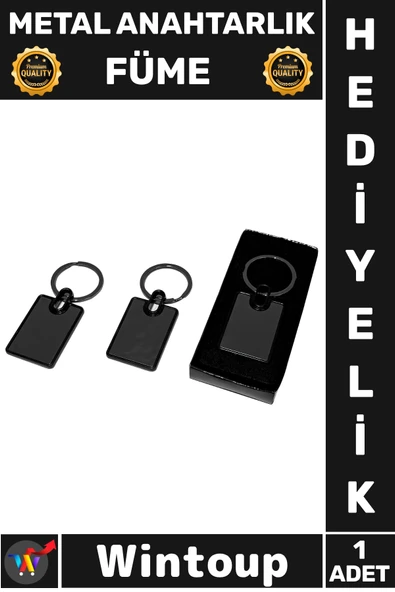 #Anahtarlık Şık Lüks Dayanıklı Kaliteli Çelik Modern Ergonomik Hediye Aksesuar Metal Anahtarlık Füme ürün görseli 1