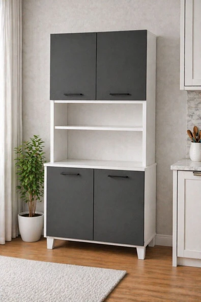 LALE 207 CM ÇOK AMAÇLI DOLAP ANTRASİT - Resim 3