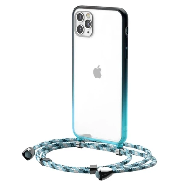 Nevamel Baseus Element Crossbody Protective iPhone 11 Pro Max 6.5 Askılı Koruyucu Silikon Kılıf-(5775) ürün görseli 1