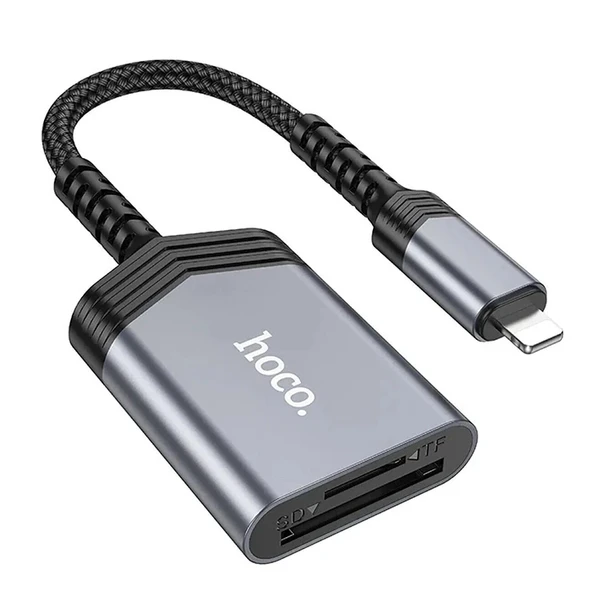 Nevamel Hoco UA25 2-in-1 İPhone Lightning Kart Okuyucu-(5775) ürün görseli 1