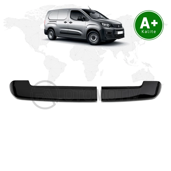 Peugeot Partner Bagaj Üstü Spoiler Parlak Siyah (Çift Bagaj Kapaklı) 2019 Model ve Sonrası ürün görseli 1