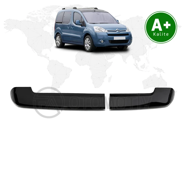 Citroen Berlingo Panelvan Bagaj Üstü Spoiler Parlak Siyah (Çift Bagaj Kapaklı) 2008 – 2018 Model ürün görseli 1