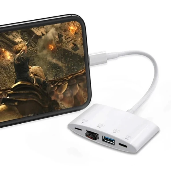Nevamel Ally NK-1040 4in1 İPhone Lightning To Usb Kamera Adaptörü-(5775) ürün görseli 1
