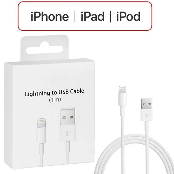Nevamel İPhone 14-13-12-11 XR XS 8-7 Lİghtİng 1metre Usb Şarj Kablosu-(5775) ürün görseli 1