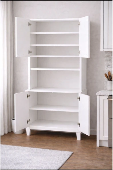 LALE 207 CM ÇOK AMAÇLI DOLAP BEYAZ - Resim 4