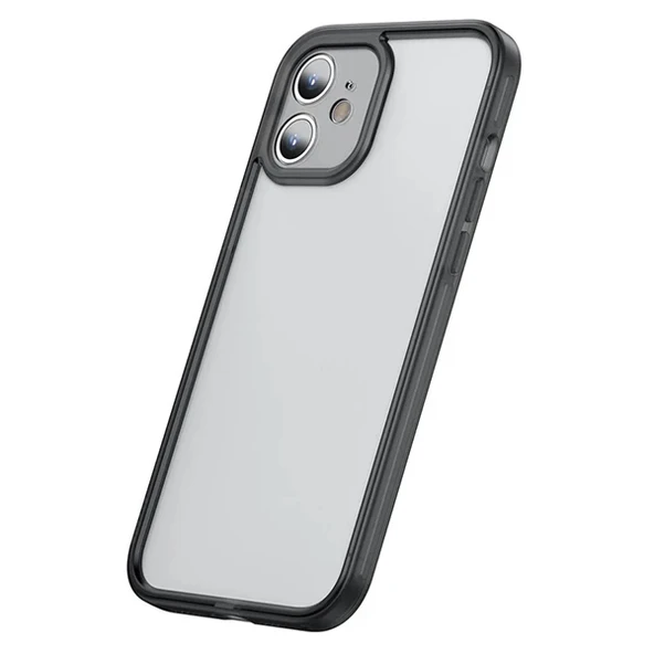 Nevamel Baseus iPhone 12 6.1 Kamera Lens Koruyuculu Frame Kılıf-(5775) ürün görseli 1