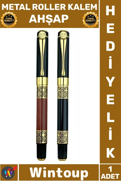 #Kalem Lüks Ofis Hediyelik Şık Tasarım Kaliteli İmza Yazı Seti Ergonomik Metal Roller Kalem Ahşap ürün görseli 1