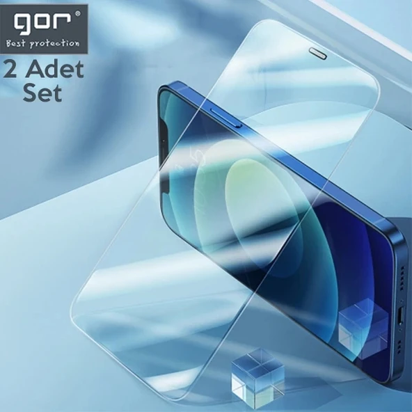 Nevamel GOR İPhone 12 Pro Max 6.7 Best Full Tempered Cam Ekran Koruyucu 2Adet+Takma Aparatı-(5775) ürün görseli 1